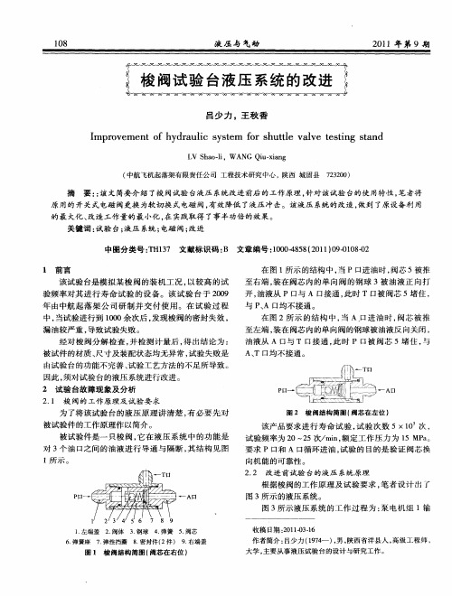 梭阀试验台液压系统的改进