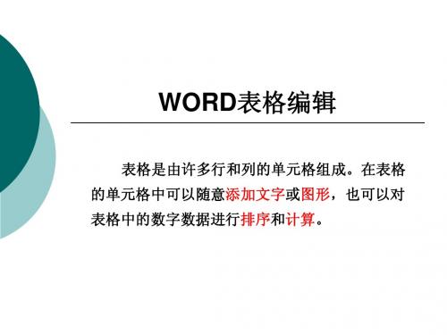 WORD4表格