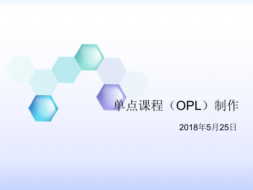 单点教材(OPL)制作