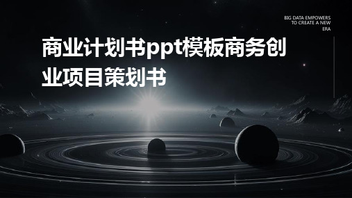 商业计划书ppt模板商务创业项目策划书PPT