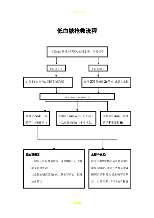 低血糖抢救流程03262