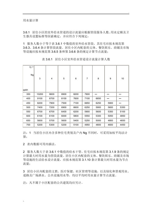 用水量计算方法