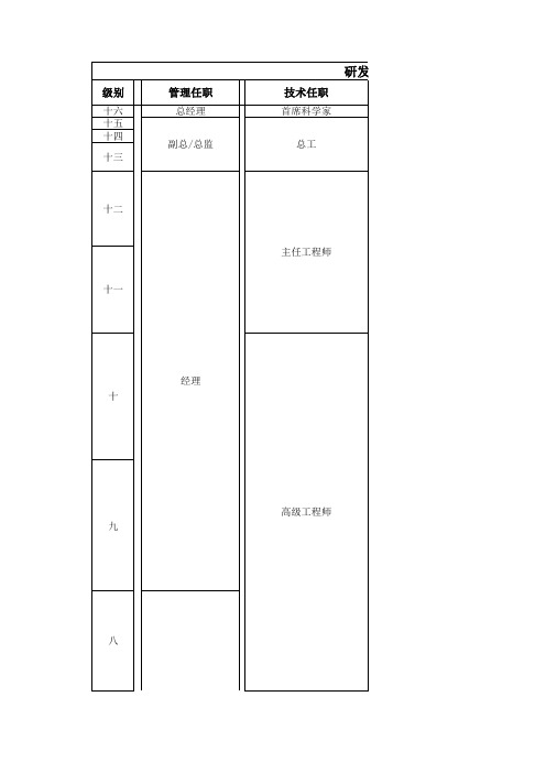 研发岗位任职等级要求及职业发展通道---讨论稿