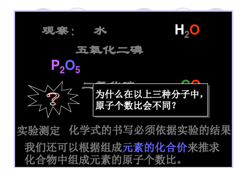 初中化学人教版九年级上册课题4 化学式与化合价
