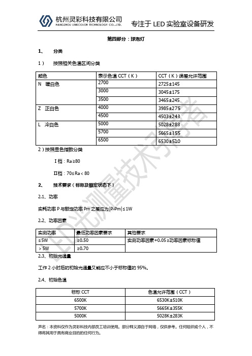 LED灯具第四部分球泡灯