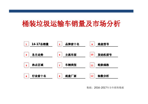 桶装垃圾运输车销量及市场分析