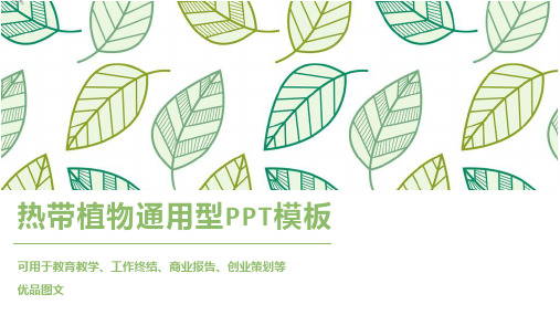 热带植物通用型PPT模板