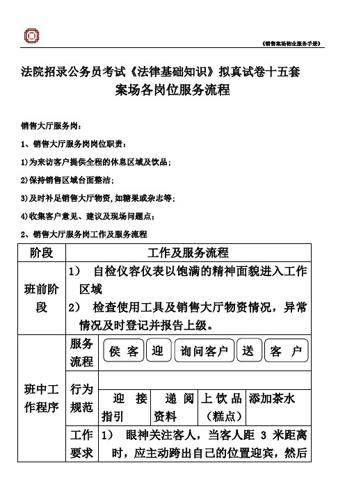法院招录公务员考试《法律基础知识》拟真试卷十五套