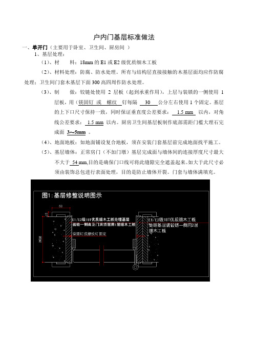 户内门基层标准做法