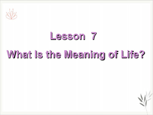 What Is the Meaning of LifeGreat People ppt幻灯片