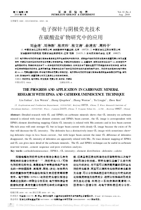 电子探针与阴极荧光技术在碳酸盐矿物研究中的应用