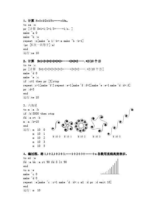 logo程序设计 竞赛  经典试题