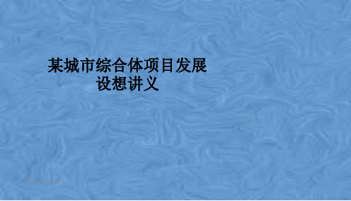 某城市综合体项目发展设想讲义