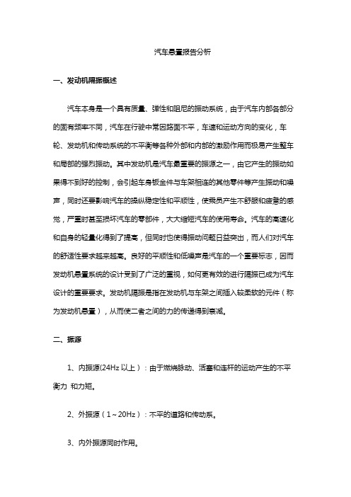 汽车悬置报告分析