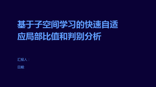 基于子空间学习的快速自适应局部比值和判别分析