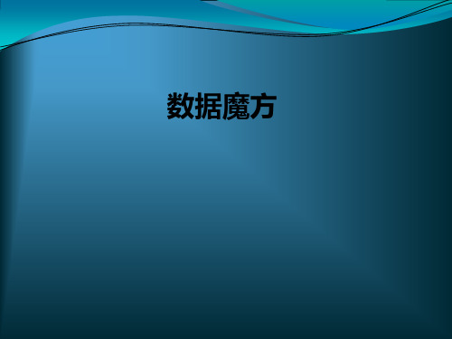 第十章——数据魔方功能介绍