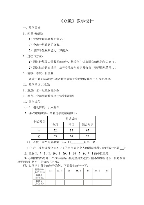 众数