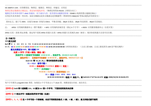 IEC-60870-5-104报文解析