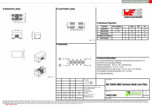 744231061;中文规格书,Datasheet资料