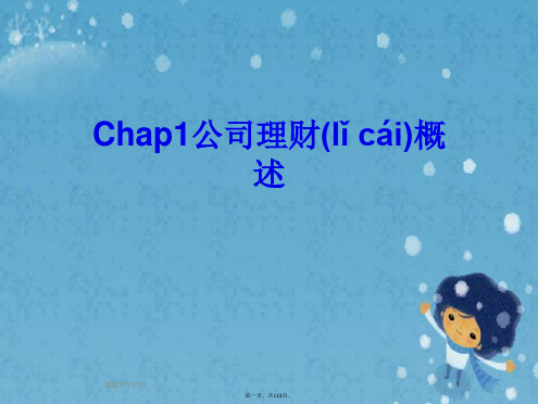 Chap1公司理财概述