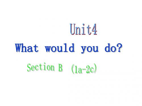 新人教版英语九年《Unit 4 What would you do》(SectionB)