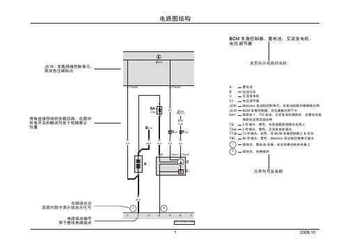 2008上海大众斯柯达晶锐FABIA全车电路图