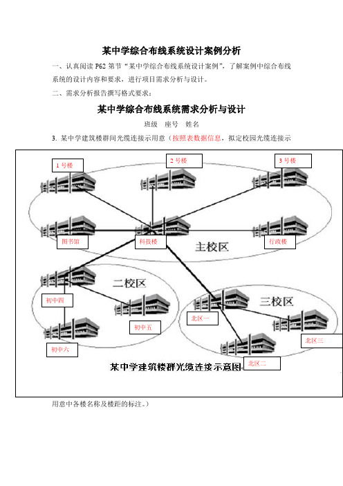 某中学综合布线系统设计案例分析