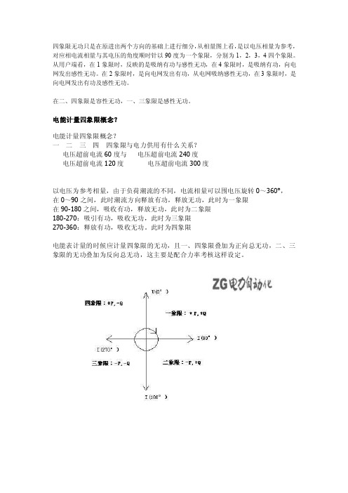 电能计量四象限概念