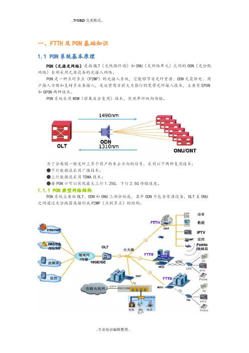 FTTH宽带基础原理