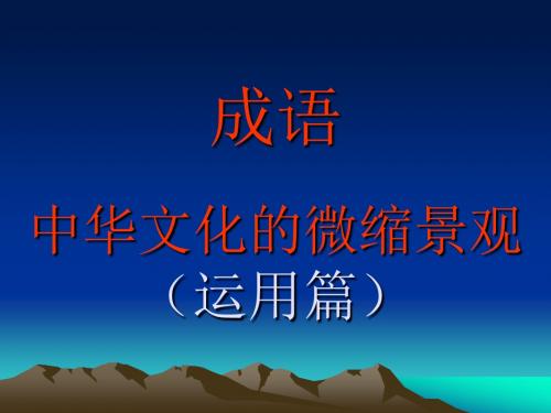 【高中语文】成语：中华文化的微缩景观ppt6