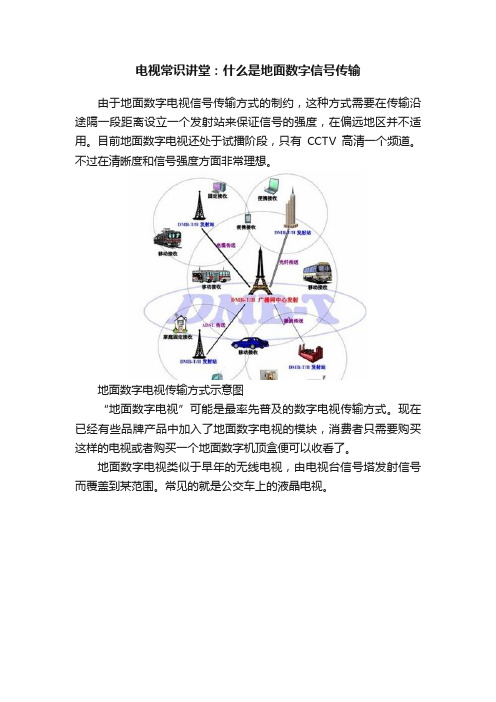 电视常识讲堂：什么是地面数字信号传输