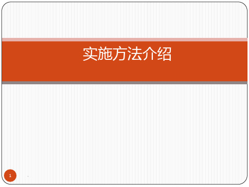 实施方法论介绍讲稿PPT课件