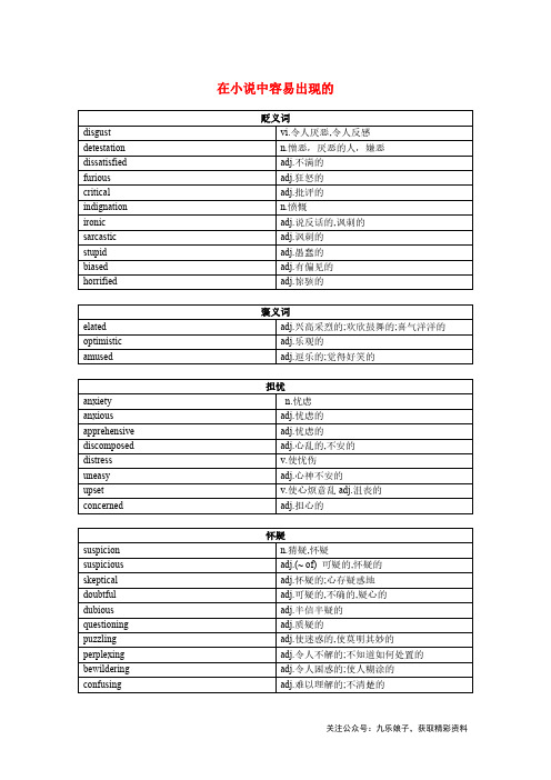 专四阅读：每年都会考的态度词汇总