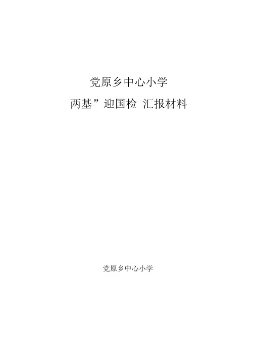 两基迎国检汇报材料