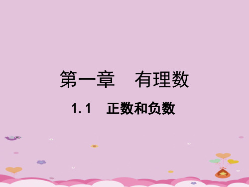 人教版七年级数学上册教学课件-1.1 正数和负数 优质课件PPT