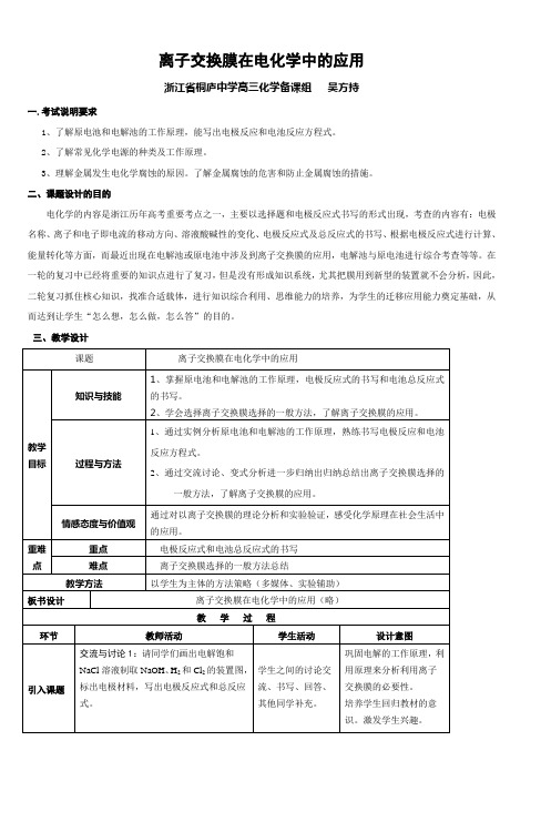 离子交换膜在电化学中的应用 (2)