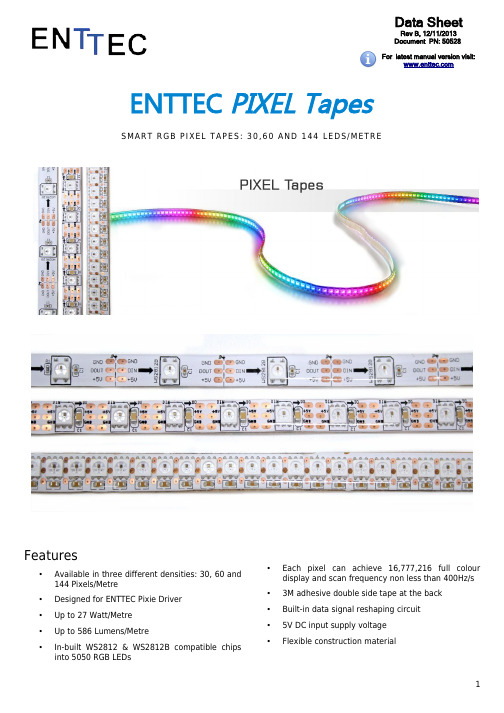 ENTTEC 智能RGB LED光带数据表说明书