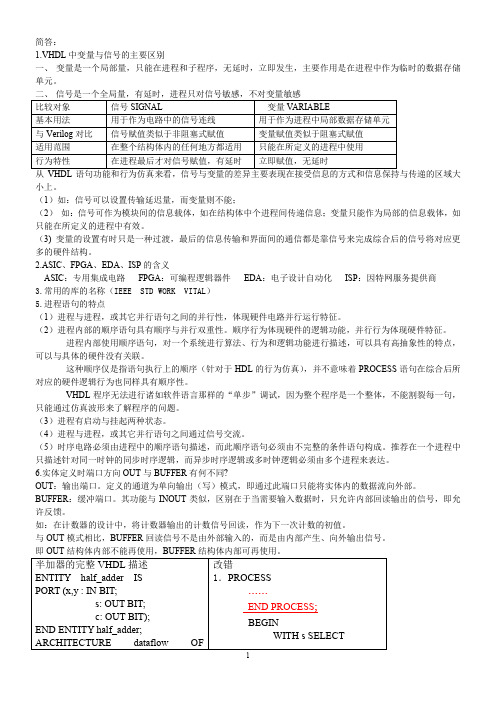 EDA考试题目+答案