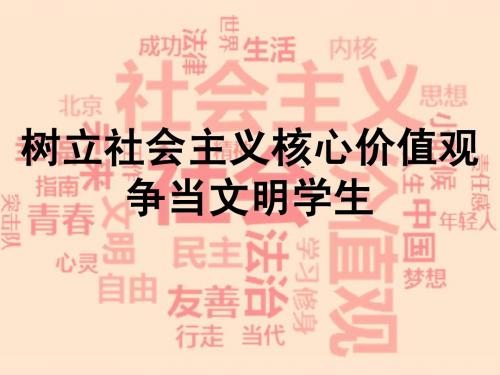 社会主义核心价值观主题班会——文明ppt