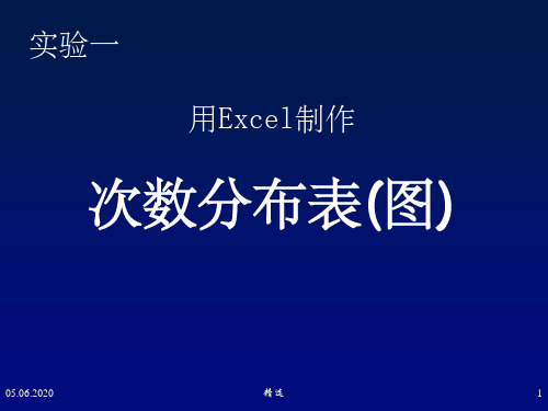 实验二-用Excel进行制作次数分布表(图)PPT课件