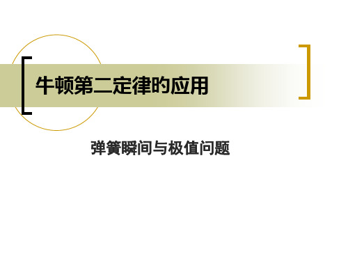 牛顿第二定律弹簧瞬间极值问题超重失重