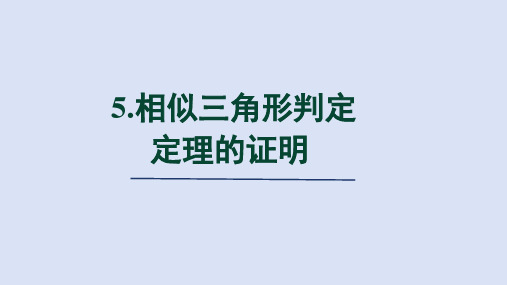 北师大版九年级数学上册第4章 相似三角形判定定理的证明