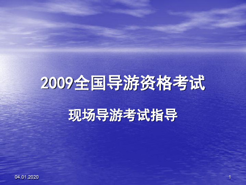 2009全国导游资格考试共32页