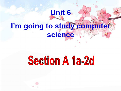 unit6 I’m going to study computer science sectionA 1a-2d精品PPT课件