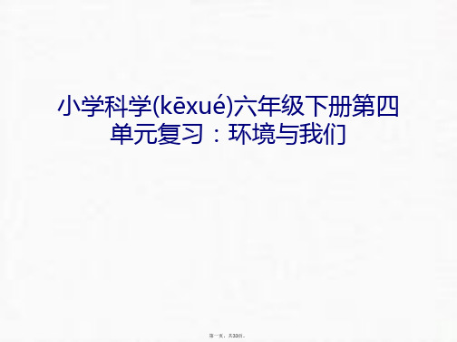 最新小学科学六年级下册第四单元复习：环境与我们讲课教案精品课件