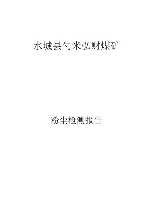 粉尘检查报告