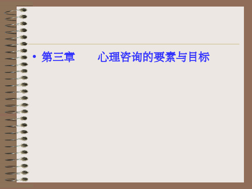 心理咨询要素与目标