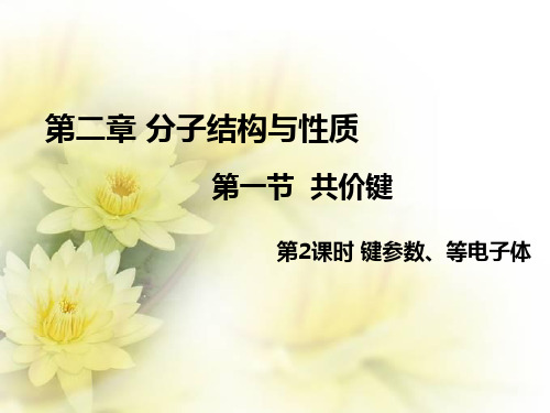 2.1.2键参数、等电子原理课件高二化学人教版选择性必修2