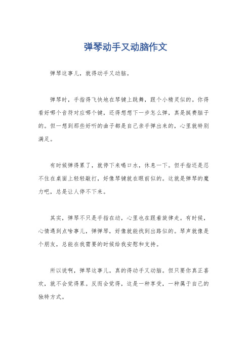 弹琴动手又动脑作文