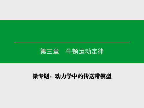 高中物理《第三章 牛顿运动定律动力学中的传送带模型》课件ppt